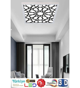 Selçuklu Desen 54w Yeni Nesil Aydınlatma 60x60 Led Avize