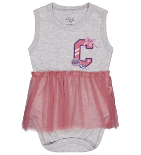 Civil Baby C Baskılı 0-3 Yaş Çıtçıtlı Badi - Gri
