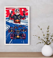 BK Gift Formula 1 Tasarımlı Dekoratif Ahşap Beyaz Çerçeveli Tablo-1