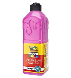 Nova Color Akrilik Boya 500Ml Pembe - 3 adet (Çok Renkli)