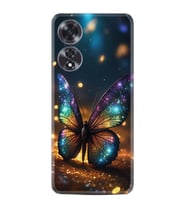 Oppo A60 Kılıf Boutique Baskılı Resimli Rengarenk Kelebek Pcode -097