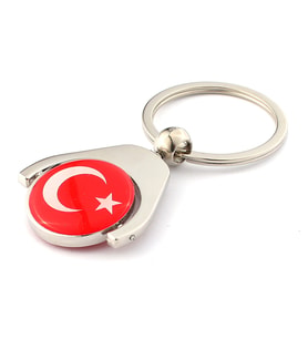 3D Ay Yıldız Logolu  Ve Dönerli Anahtarlık ''NewLifePromosyon'' MDL110