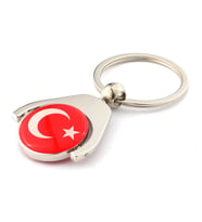3D Ay Yıldız Logolu  Ve Dönerli Anahtarlık ''NewLifePromosyon'' MDL110