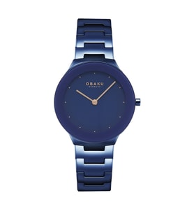 Obaku Denmark V290LXLLSL Çelik Safir Kristal Lacivert 32 mm Kadın Kol Saati 