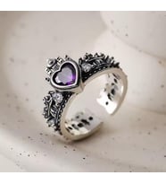 Dükkan Design Y2K - Gotik, Modern, Çok Şık Taşlı Kalp Yüzük