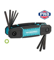 WORKPRO WP222030 8 Parça CR-V Çakı Tipi Torx Profesyonel Allen Anahtar Takımı