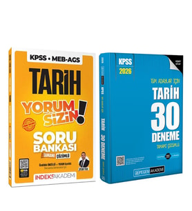 İndeks Akademi 2026 KPSS TYT AYT Tarih Yorum Sizin Soru Bankası ve Pegem Deneme Seti 2 Kitap