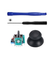 PS5 Analog Motor ve Topuz 1+1 Tornavida Ayırıcı Set Playstation 5 Kol Tamir Seti Yedek Parça (Mavi)