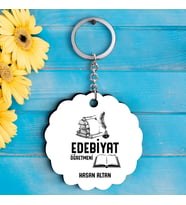 Edebiyat Öğretmenlerine Özel İsimli Anahtarlık