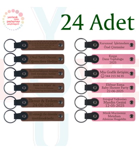 A Kahve & Pembe, Kültürel Etkinlik Ziyaretçilerine Sürpriz, 24’lü Set, Kişiye Özel Deri Hediyelik