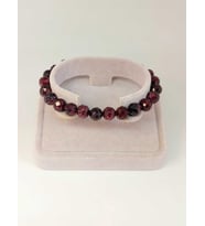 Lal (Granat) (Garnet) Taşı Faset Kesim 8mm Unisex Bileklik (42515-tek)