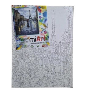 MİART MSB30422 30X40 SAYILARLA BOYAMA TUVAL - PARİS VE AŞK