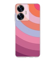 PrintiFy Realme C55 Uyumlu Kamera Korumalı Renk Cümbüşü F Tasarımlı Şeffaf Silikon Kılıf