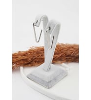 Kadın 316L Paslanmaz Çelik Basic Geometrik 4 cm V Model Küpe