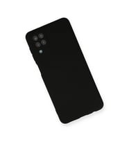 Samsung Galaxy A12 Kılıf Nano İçi Kadife Silikon - Siyah