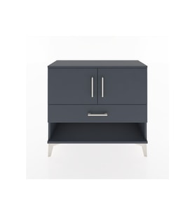 Arges Şifonyer 2 Raflı Tek Çekmeceli 2 Kapaklı 88x30x80 Antrasit-Antrasit