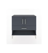 Arges Şifonyer 2 Raflı Tek Çekmeceli 2 Kapaklı 88x30x80 Antrasit-Antrasit