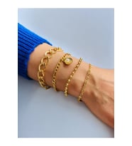 Altın Kaplama 4'Lü Kombin Bileklik Seti Gold Renk Zincir Bilezik Künye