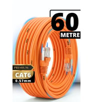 M107XT CAT6 Ethernet Kablosu 60 Metre 0.57mm UTP Outdoor Çift Kat Korumalı Profesyonel LAN Kablosu