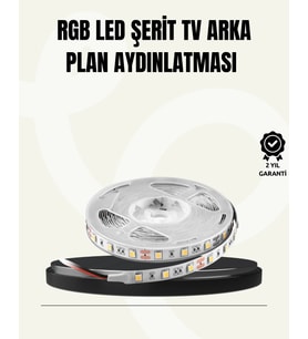 TV Arkası LED Şerit Işık Otomatik Açma Kapama Özellikli 2mt
