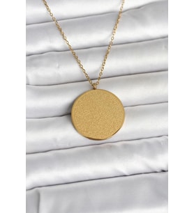 316L Çelik Gold Renk Ayetel Kürsi ve Allah Yazılı Kolye - TJ-BKO11055