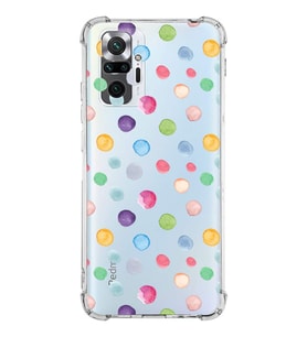 PrintiFy Xiaomi Redmi Note 10 Pro Uyumlu Water Color 6 Baskılı Şeffaf Köşe Korumalı Antişok Kılıf