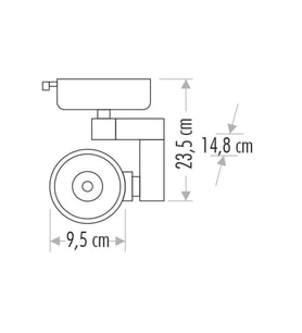 CT-5333 Babil Ray Spot LED Armatür 30W 2400 Lümen 3200K Günışığı Monofaze Ray Spot Aydınlatma Beyaz Kasa