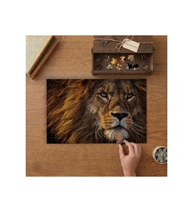 Aslan Kral Tasarımı 240 parça Ahşap Puzzle Ahşap Kutuda MP05487