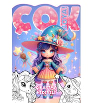Çok Boya! Çıkartmalı Dev Boyama Kitabı-Sihir