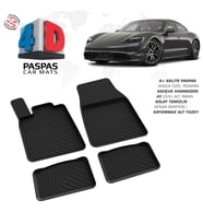 Porsche Taycan 4D Araca Özel Havuzlu Kauçuk Paspas 2020 Üzeri (Karışık)
