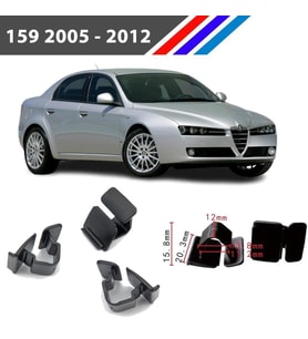 Alfa Romeo 159 Kaput İzalatör Klipsi 2005 - 2012 M1298 100 Adet