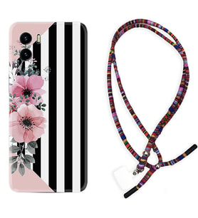 Vivo Y15S Y32 Y33S Y51 Y53S Kılıf Boyun Asklı Rasta Silikon Flowers 4 1390