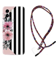 Vivo Y15S Y32 Y33S Y51 Y53S Kılıf Boyun Asklı Rasta Silikon Flowers 4 1390