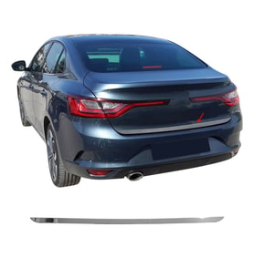 Renault Megane 4 SEDAN Krom Bagaj Alt Çıta Formlu 2016 ve Sonrası Paslanmaz Çelik