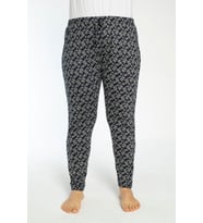 Büyük Beden Cepli Viskon Yazlık Kadın Pijama Altı Tek Alt y19 (Siyah)