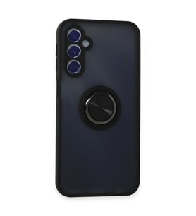 Samsung Galaxy M34 5G Kılıf Montreal Yüzüklü Silikon Kapak - Siyah