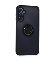 Samsung Galaxy M34 5G Kılıf Montreal Yüzüklü Silikon Kapak - Siyah