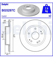DELPHI BG5297C Arka Fren Diski 2196429 JX612A315AEA (2 Adet Fiyatıdır)