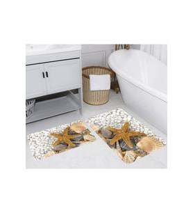 Eliana Home Baskılı 2'li Banyo Paspas Takımı RVG5283