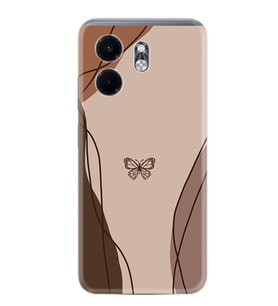 Infinix Smart 9 Kılıf Boutique Baskılı Resimli Kahve Kelebek Pcode -038