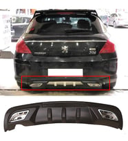Peugeot 308 Difüzör Difizör Siyah + Kare Egzoz Görünüm C Tip 2008 - 2011