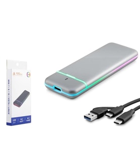 Hadron M2 Hdx1774 Ssd Kutu Type-C3.1 + Usb3.0 Nvme + Ngff M2 Chip Rtl9210B Gri