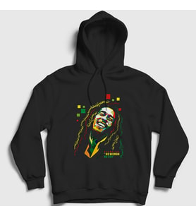 Presmono Unisex Siyah No Woman No Cry Bob Marley Kapüşonlu Sweatshirt 265463tt