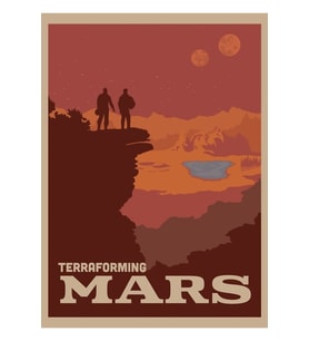 Terraforming Mars Masa Oyunu Tablo Ahşap Poster Dekoratif