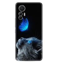 Xiaomi 12 Lite Kılıf Resimli Desenli Silikon Platinium Series Butterfly Cat 1891