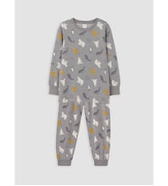 LCW Kids Gri Desenli Erkek Çocuk Pijama Takım