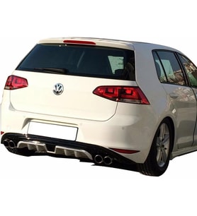 Volkswagen Golf 7 (2012-2016) Custom Arka Tampon Eki - Difüzör (Plastik)