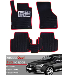 CİTROEN C5 (2008-2017) Uyumlu EVA Paspas Tam Set–Araca Özel,Su Geçirmez,Hızlı ve Kolay Montaj