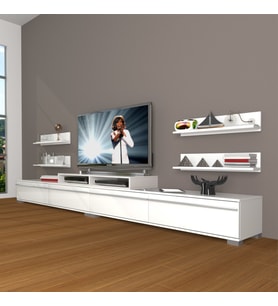 Decoraktiv Ekoflex 360R Mdf Tv Ünitesi Tv Sehpası - Parlak Beyaz