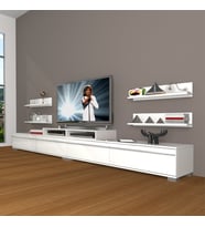 Decoraktiv Ekoflex 360R Mdf Tv Ünitesi Tv Sehpası - Parlak Beyaz